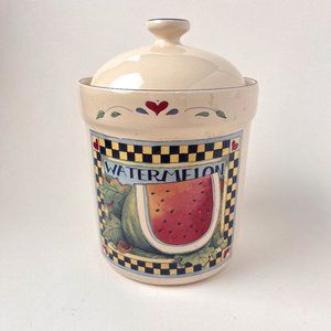 Vintage Susan Winget Harvest Fair Watermelon Canister